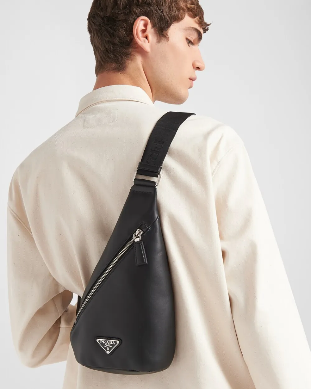 Hombre Prada MOCHILAS Y RIÑONERAS^Bolso De Piel Cross