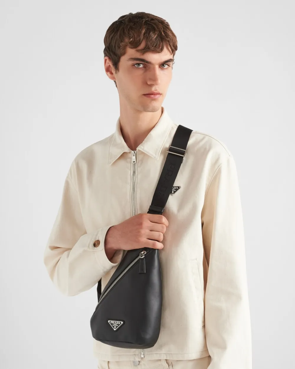 Hombre Prada MOCHILAS Y RIÑONERAS^Bolso De Piel Cross