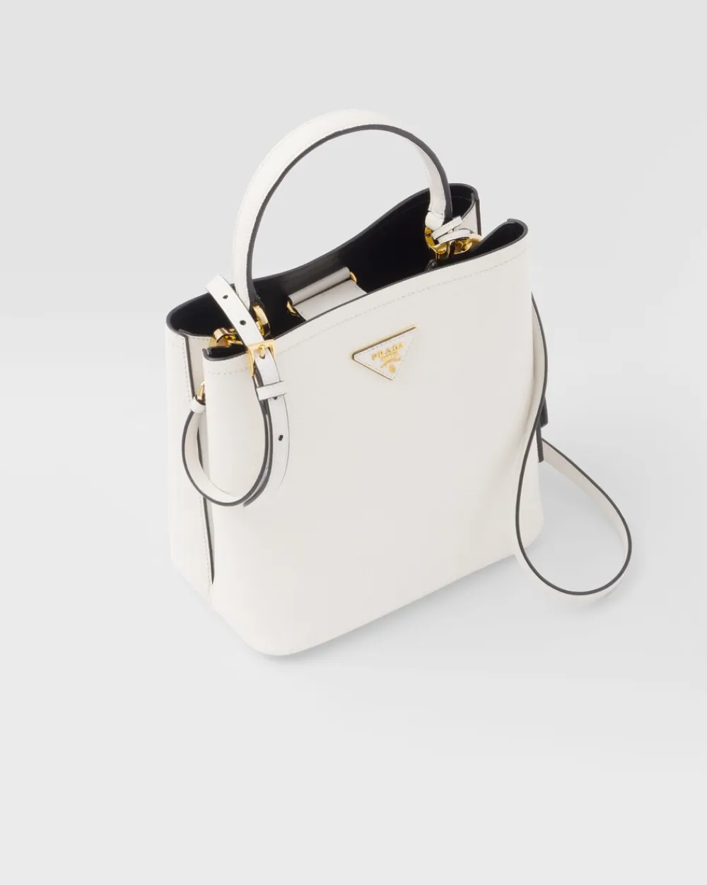 Mujer Prada BOLSOS CON ASA SUPERIOR|BOLSOS CON ASA SUPERIOR^Bolso De Piel Saffiano Panier