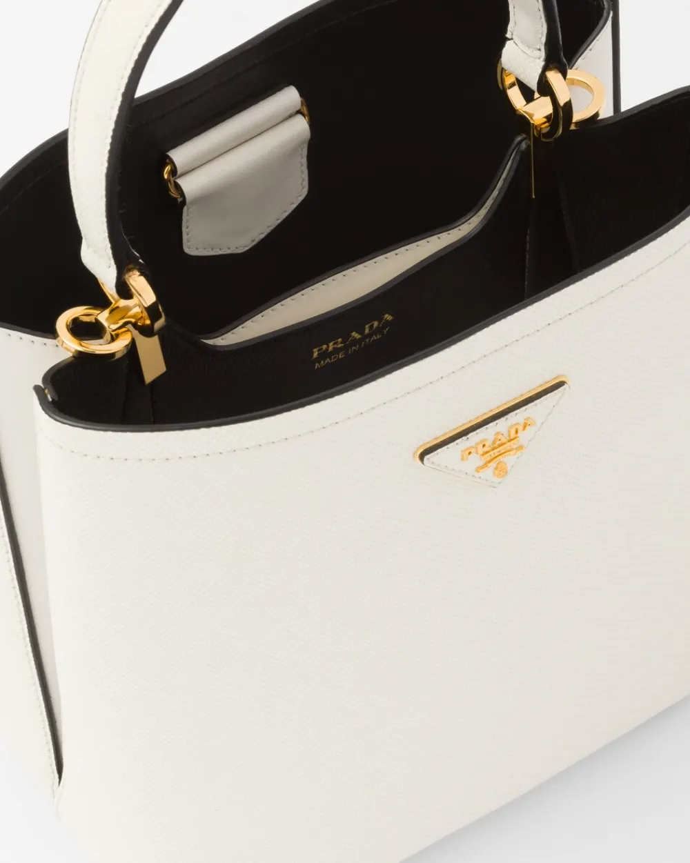 Mujer Prada BOLSOS CON ASA SUPERIOR|BOLSOS CON ASA SUPERIOR^Bolso De Piel Saffiano Panier