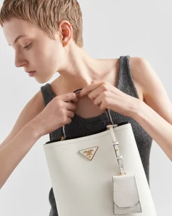 Mujer Prada BOLSOS CON ASA SUPERIOR|BOLSOS CON ASA SUPERIOR^Bolso De Piel Saffiano Panier