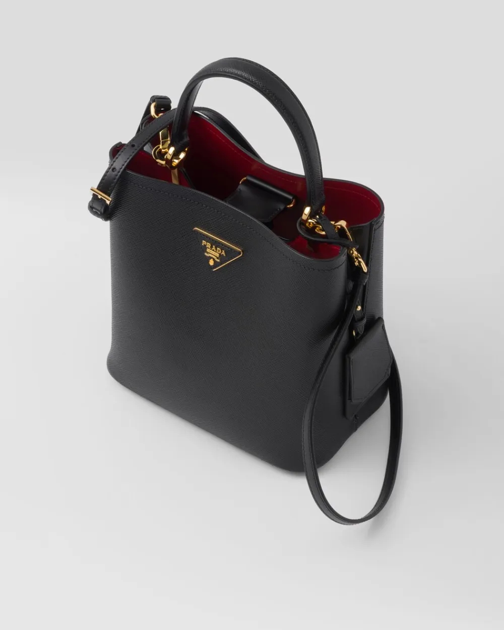 Mujer Prada BOLSOS CON ASA SUPERIOR|BOLSOS CON ASA SUPERIOR^Bolso De Piel Saffiano Panier