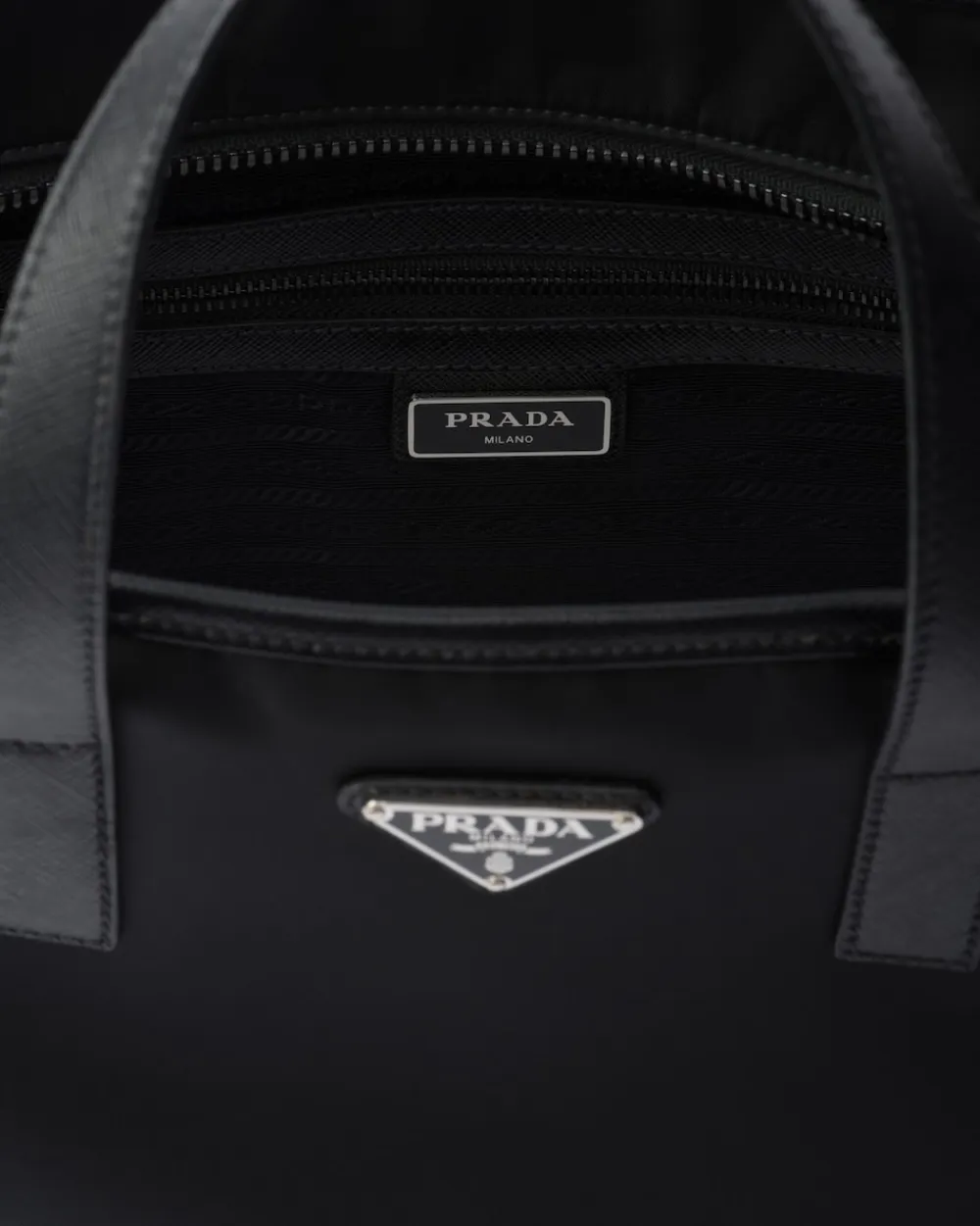 Hombre Prada BOLSOS GRANDES^Bolso De Re-nylon Y Piel Saffiano