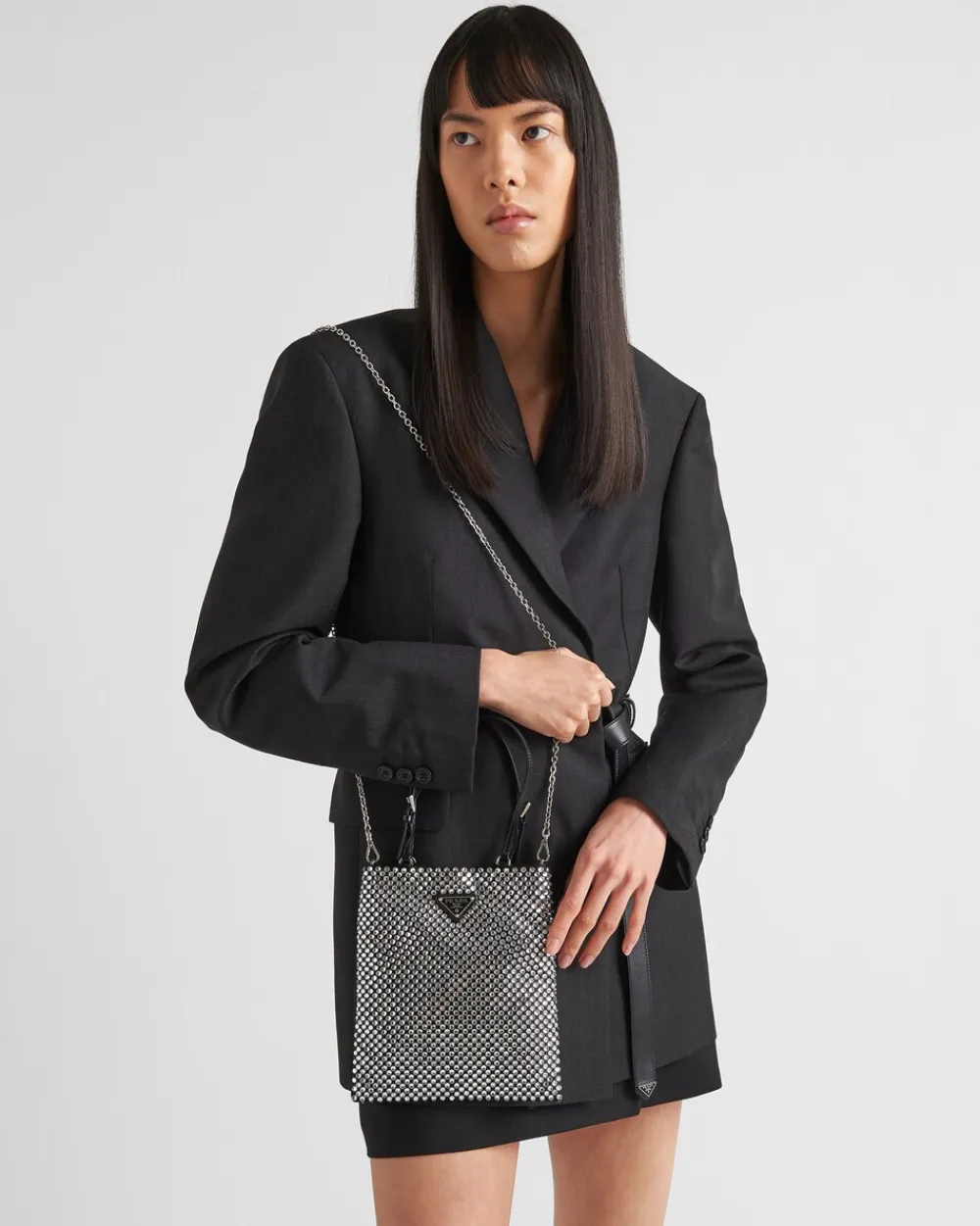Mujer Prada BOLSOS CON ASA SUPERIOR|BOLSOS CON ASA SUPERIOR^Bolso De Satén Con es