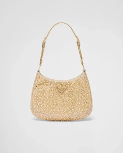 Prada PRADA CLEO^Bolso De Satén Cleo Con Cristales