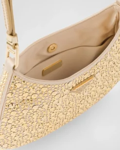 Prada PRADA CLEO^Bolso De Satén Cleo Con Cristales