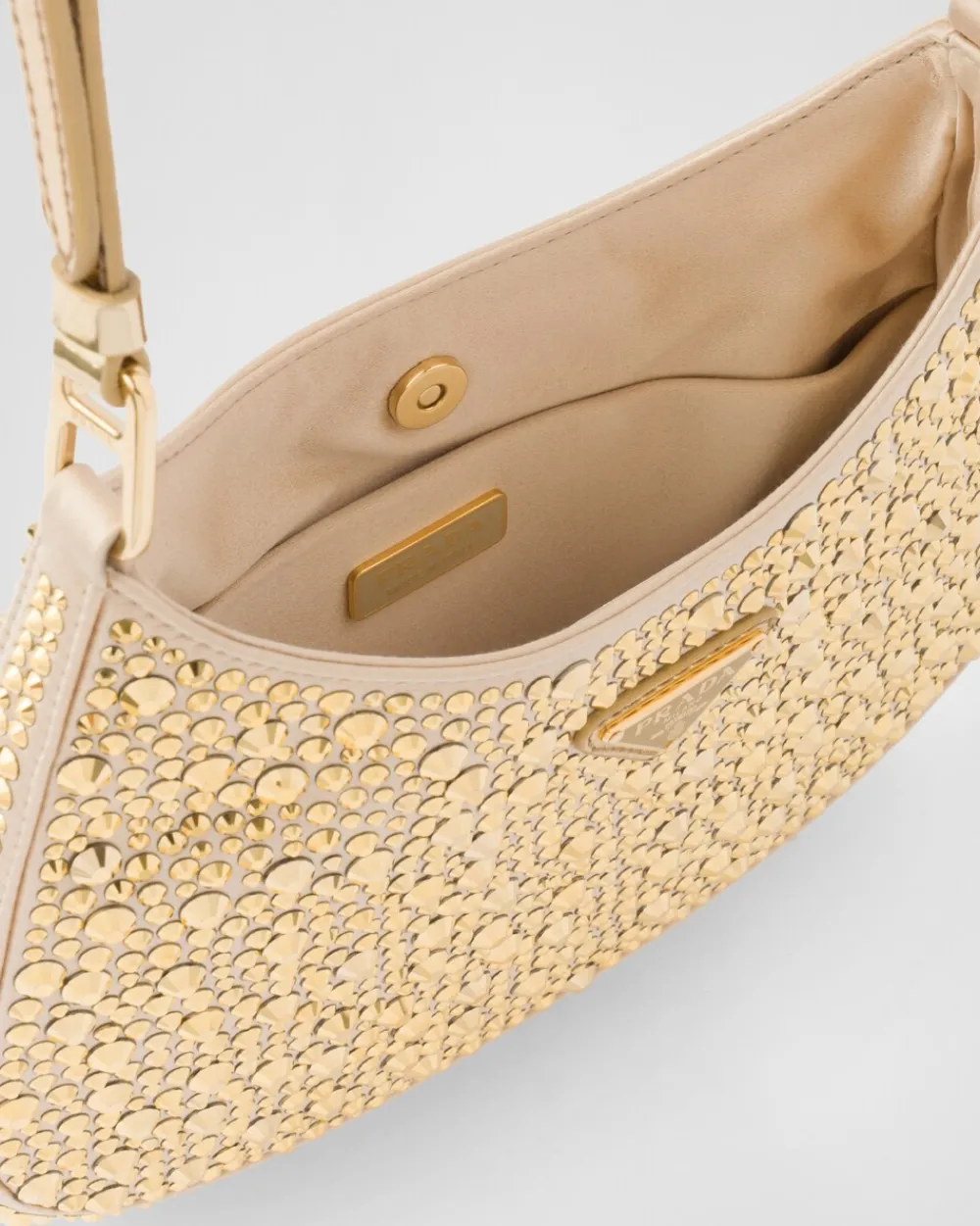 Prada PRADA CLEO^Bolso De Satén Cleo Con Cristales