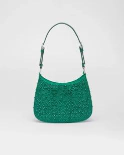 Prada PRADA CLEO^Bolso De Satén Cleo Con Cristales