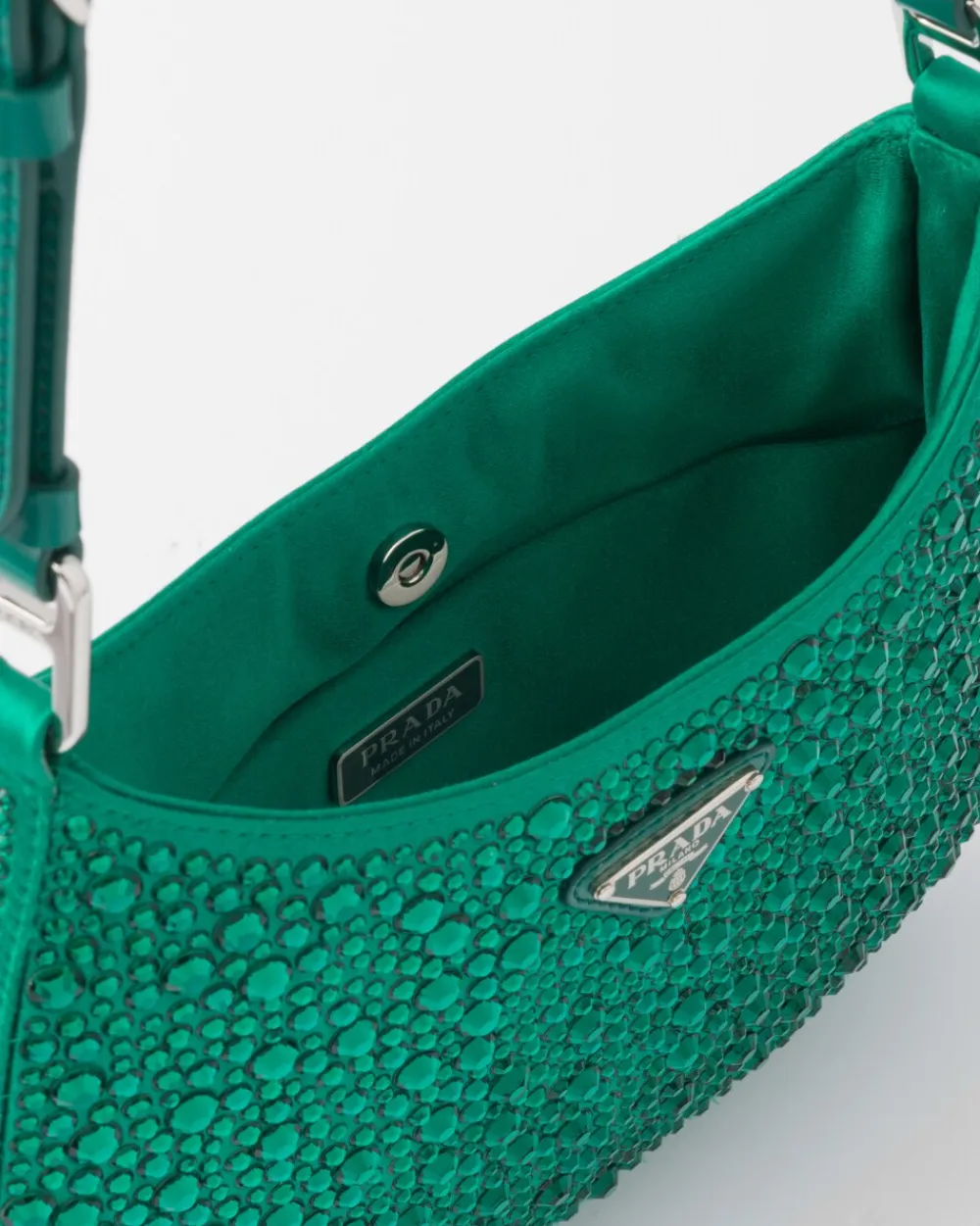 Prada PRADA CLEO^Bolso De Satén Cleo Con Cristales