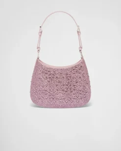 Prada PRADA CLEO^Bolso De Satén Cleo Con Cristales