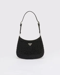 Prada PRADA CLEO^Bolso De Satén Cleo Con Cristales