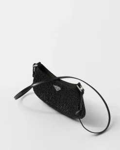Prada PRADA CLEO^Bolso De Satén Cleo Con Cristales