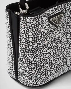 Mujer Prada BOLSOS CON ASA SUPERIOR|BOLSOS CON ASA SUPERIOR^Bolso De Satén Panier Con Cristales