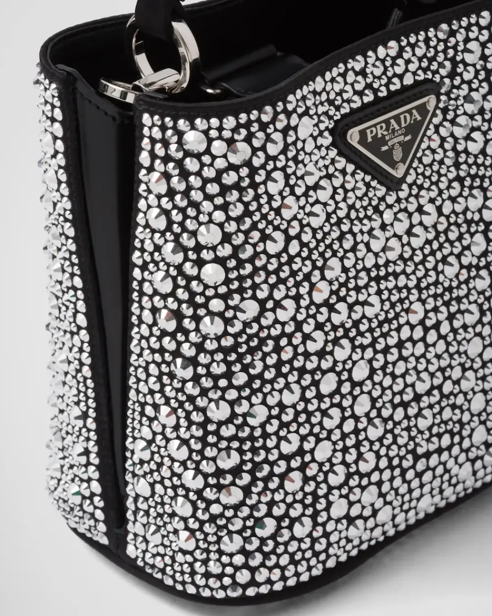 Mujer Prada BOLSOS CON ASA SUPERIOR|BOLSOS CON ASA SUPERIOR^Bolso De Satén Panier Con Cristales