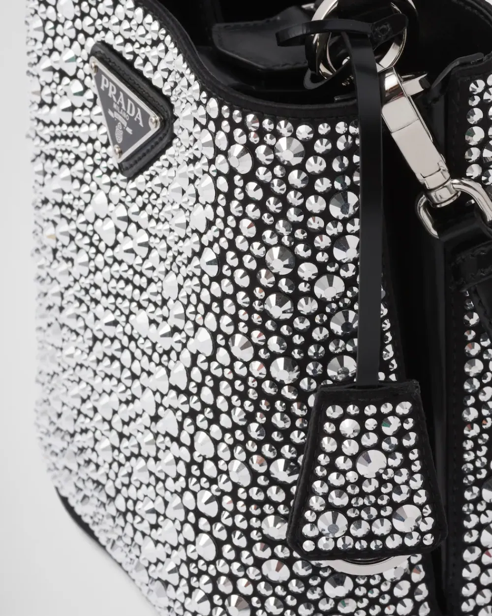 Mujer Prada BOLSOS CON ASA SUPERIOR|BOLSOS CON ASA SUPERIOR^Bolso De Satén Panier Con Cristales