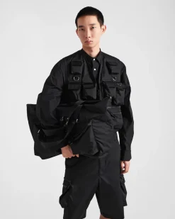 Hombre Prada BOLSOS DE VIAJE|BOLSOS GRANDES^Bolso De Viaje De Re-nylon Y Piel