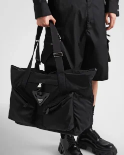 Hombre Prada BOLSOS DE VIAJE|BOLSOS GRANDES^Bolso De Viaje De Re-nylon Y Piel