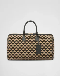Mujer/Hombre Prada BOLSOS DE VIAJE|BOLSOS DE VIAJE^Bolso De Viaje Symbole De Tela Bordada