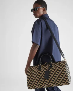 Mujer/Hombre Prada BOLSOS DE VIAJE|BOLSOS DE VIAJE^Bolso De Viaje Symbole De Tela Bordada