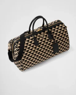Mujer/Hombre Prada BOLSOS DE VIAJE|BOLSOS DE VIAJE^Bolso De Viaje Symbole De Tela Bordada