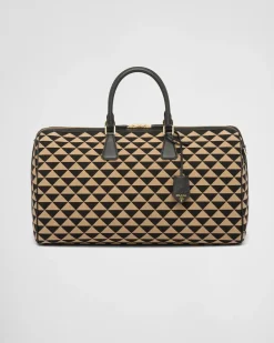 Mujer/Hombre Prada BOLSOS DE VIAJE|BOLSOS DE VIAJE^Bolso De Viaje Symbole De Tela Bordada
