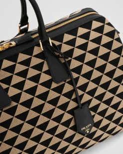 Mujer/Hombre Prada BOLSOS DE VIAJE|BOLSOS DE VIAJE^Bolso De Viaje Symbole De Tela Bordada