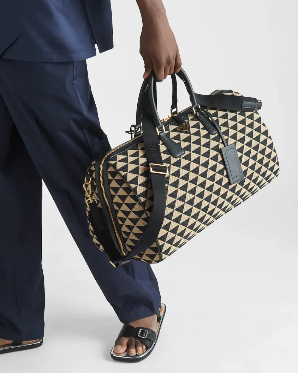 Mujer/Hombre Prada BOLSOS DE VIAJE|BOLSOS DE VIAJE^Bolso De Viaje Symbole De Tela Bordada