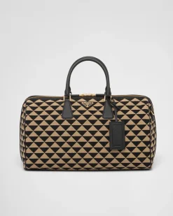 Mujer/Hombre Prada BOLSOS DE VIAJE|BOLSOS DE VIAJE^Bolso De Viaje Symbole De Tela Bordada