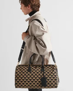 Mujer/Hombre Prada BOLSOS DE VIAJE|BOLSOS DE VIAJE^Bolso De Viaje Symbole De Tela Bordada