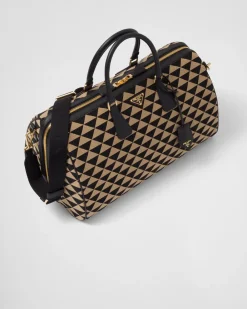 Mujer/Hombre Prada BOLSOS DE VIAJE|BOLSOS DE VIAJE^Bolso De Viaje Symbole De Tela Bordada