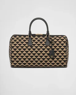 Mujer/Hombre Prada BOLSOS DE VIAJE|BOLSOS DE VIAJE^Bolso De Viaje Symbole De Tela Bordada