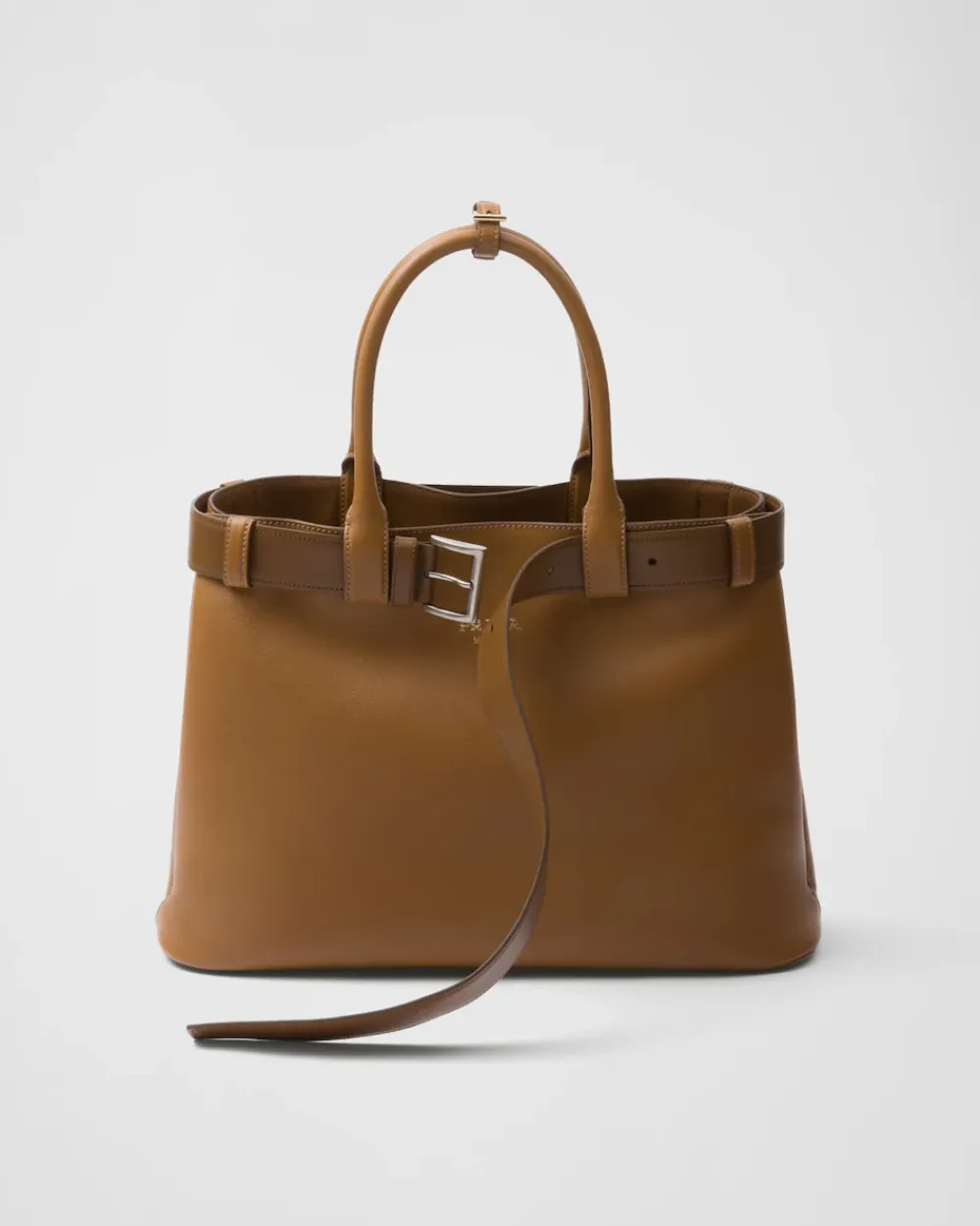 Mujer Prada PRADA BUCKLE|BOLSOS CON ASA SUPERIOR^Bolso Grande De Piel Buckle Con Cinturón