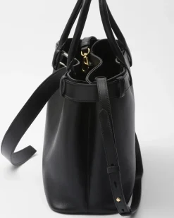 Mujer Prada PRADA BUCKLE|BOLSOS CON ASA SUPERIOR^Bolso Grande De Piel Buckle Con Cinturón