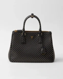 Prada PRADA GALLERIA^Bolso Grande Galleria De Piel Con Tachuelas
