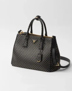 Prada PRADA GALLERIA^Bolso Grande Galleria De Piel Con Tachuelas