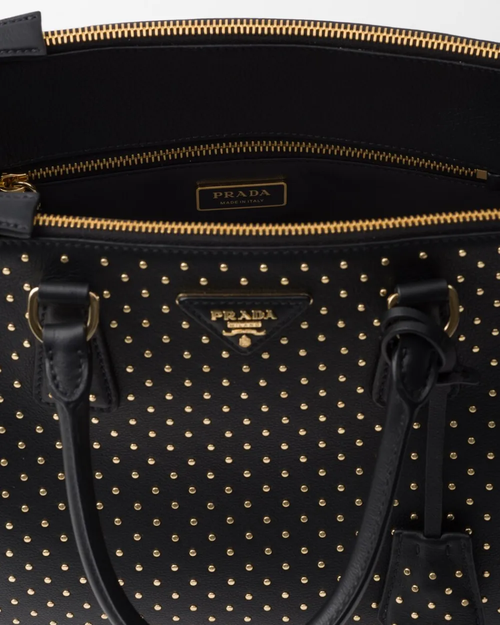 Prada PRADA GALLERIA^Bolso Grande Galleria De Piel Con Tachuelas