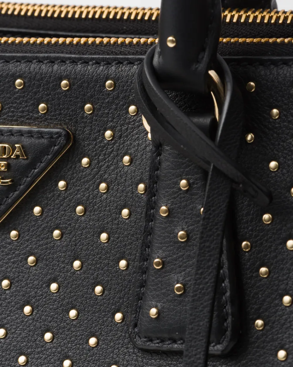 Prada PRADA GALLERIA^Bolso Grande Galleria De Piel Con Tachuelas
