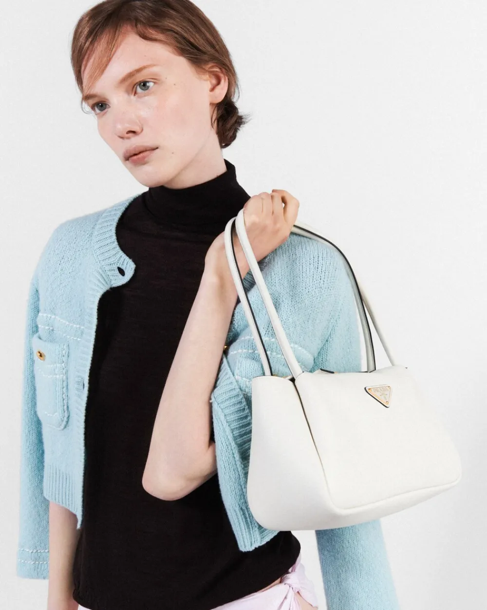 Mujer Prada BOLSOS CON ASA SUPERIOR|BOLSOS CON ASA SUPERIOR^Bolso Mediano De Piel