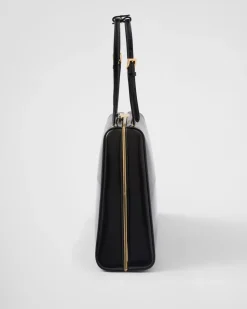 Mujer Prada BOLSOS CON ASA SUPERIOR|BOLSOS CON ASA SUPERIOR^Bolso Mediano De Piel Cepillada
