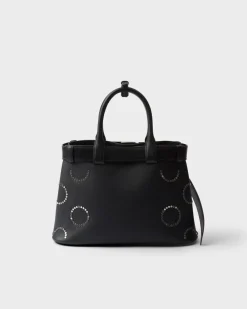 Mujer Prada PRADA BUCKLE|BOLSOS CON ASA SUPERIOR^Bolso Mediano De Piel Buckle Con Apliques