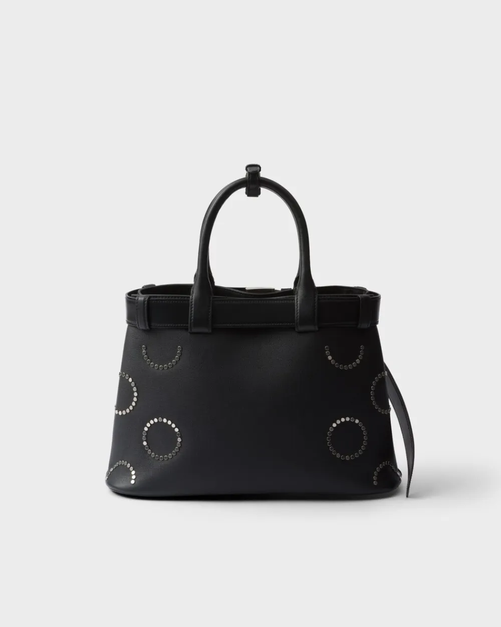Mujer Prada PRADA BUCKLE|BOLSOS CON ASA SUPERIOR^Bolso Mediano De Piel Buckle Con Apliques