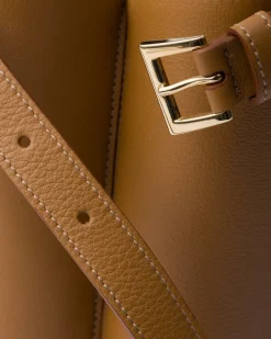 Mujer Prada PRADA BUCKLE|BOLSOS CON ASA SUPERIOR^Bolso Mediano De Piel Buckle Con Cinturón Doble