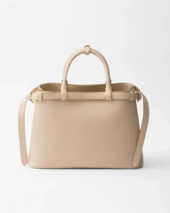 Prada PRADA BUCKLE^Bolso Mediano De Piel Buckle Con Cinturón Doble