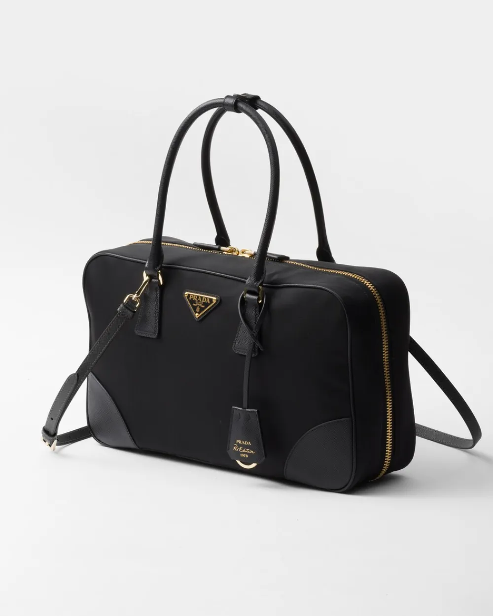 Mujer Prada COLECCIÓN FEMENINA|BOLSOS CON ASA SUPERIOR^Bolso Mediano De Re-nylon Y Piel Saffiano Con Dos Asas Re-edition 1978