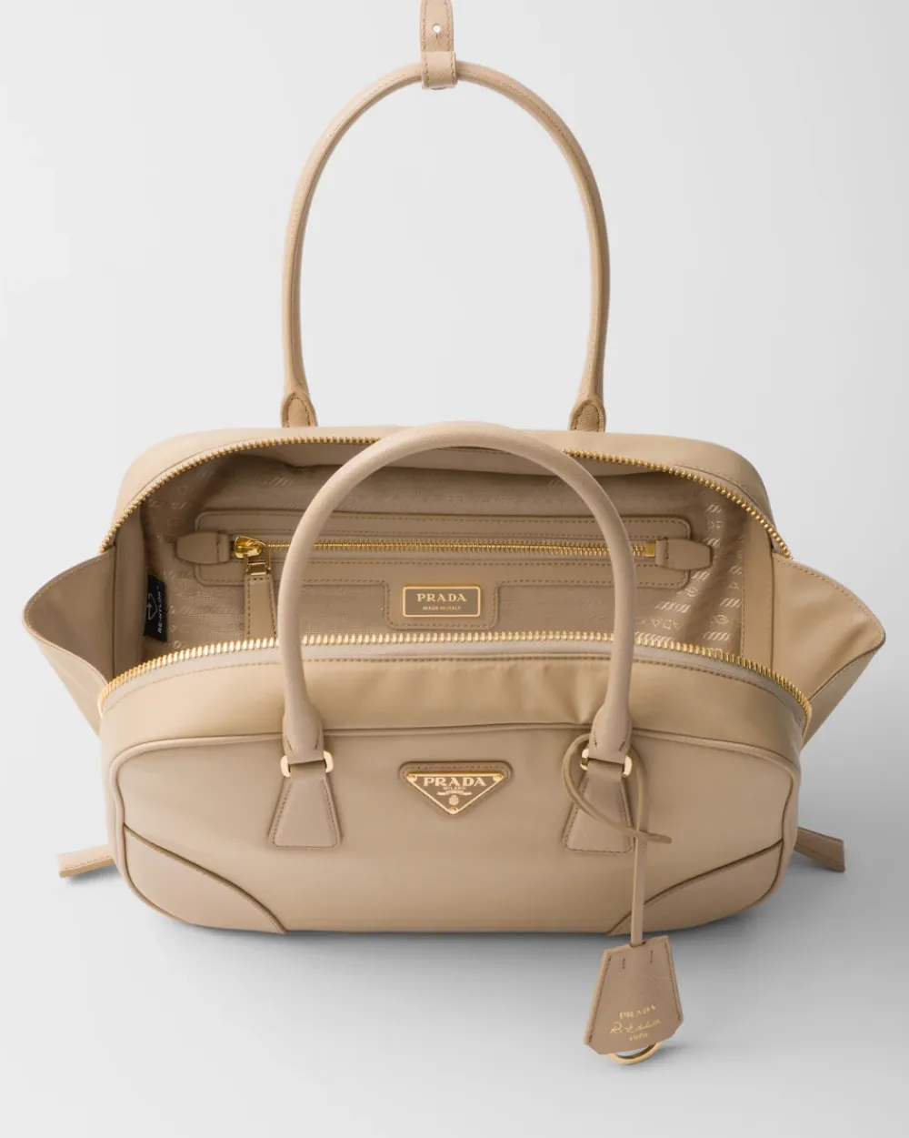 Mujer Prada COLECCIÓN FEMENINA|BOLSOS CON ASA SUPERIOR^Bolso Mediano De Re-nylon Y Piel Saffiano Con Dos Asas Re-edition 1978