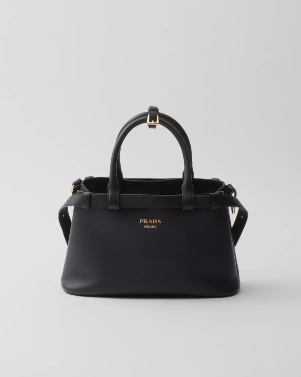 Mujer Prada PRADA BUCKLE|BOLSOS CON ASA SUPERIOR^Bolso Pequeño De Piel Buckle Con Doble Cinturón