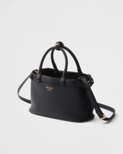 Mujer Prada PRADA BUCKLE|BOLSOS CON ASA SUPERIOR^Bolso Pequeño De Piel Buckle Con Doble Cinturón