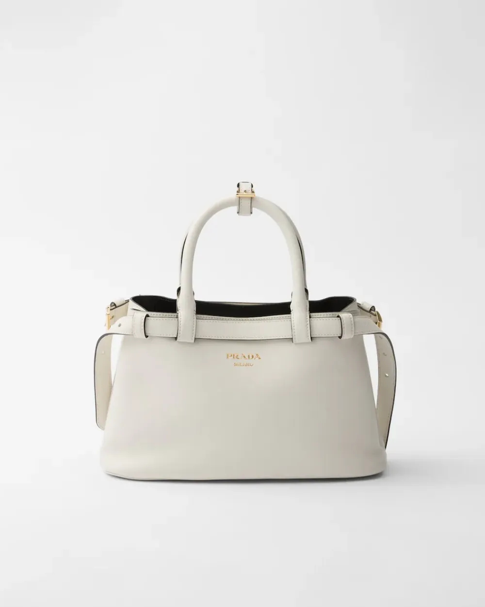 Mujer Prada PRADA BUCKLE|BOLSOS CON ASA SUPERIOR^Bolso Pequeño De Piel Buckle Con Doble Cinturón