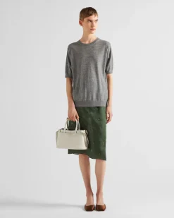 Mujer Prada PRADA BUCKLE|BOLSOS CON ASA SUPERIOR^Bolso Pequeño De Piel Buckle Con Doble Cinturón