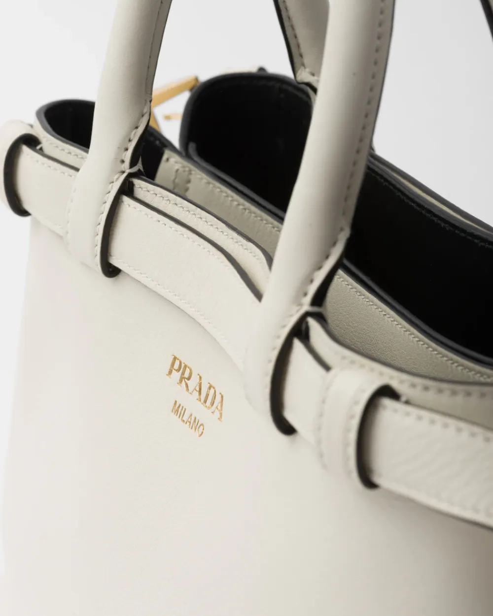 Mujer Prada PRADA BUCKLE|BOLSOS CON ASA SUPERIOR^Bolso Pequeño De Piel Buckle Con Doble Cinturón
